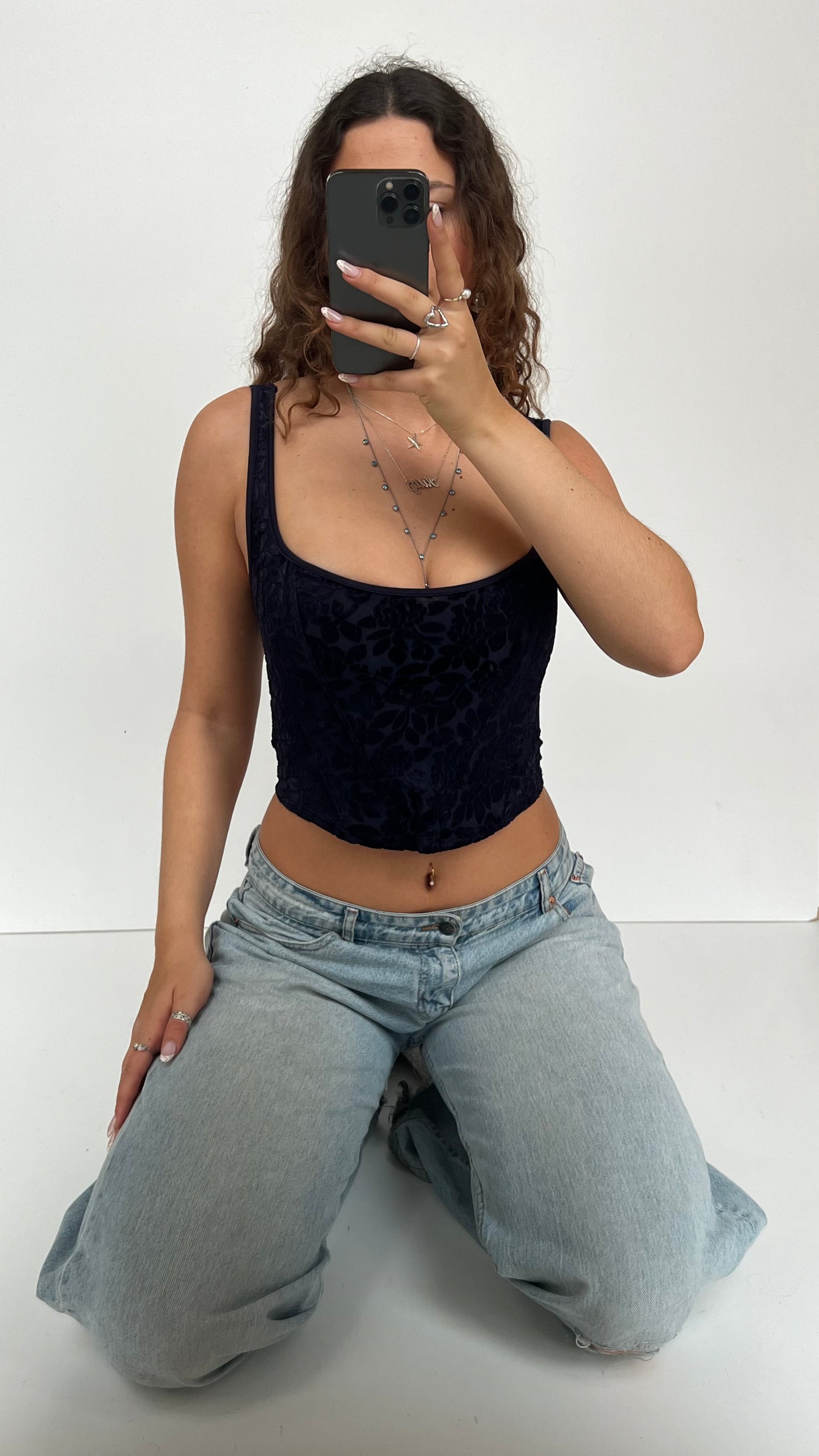 00s purple velvet corset- size M
