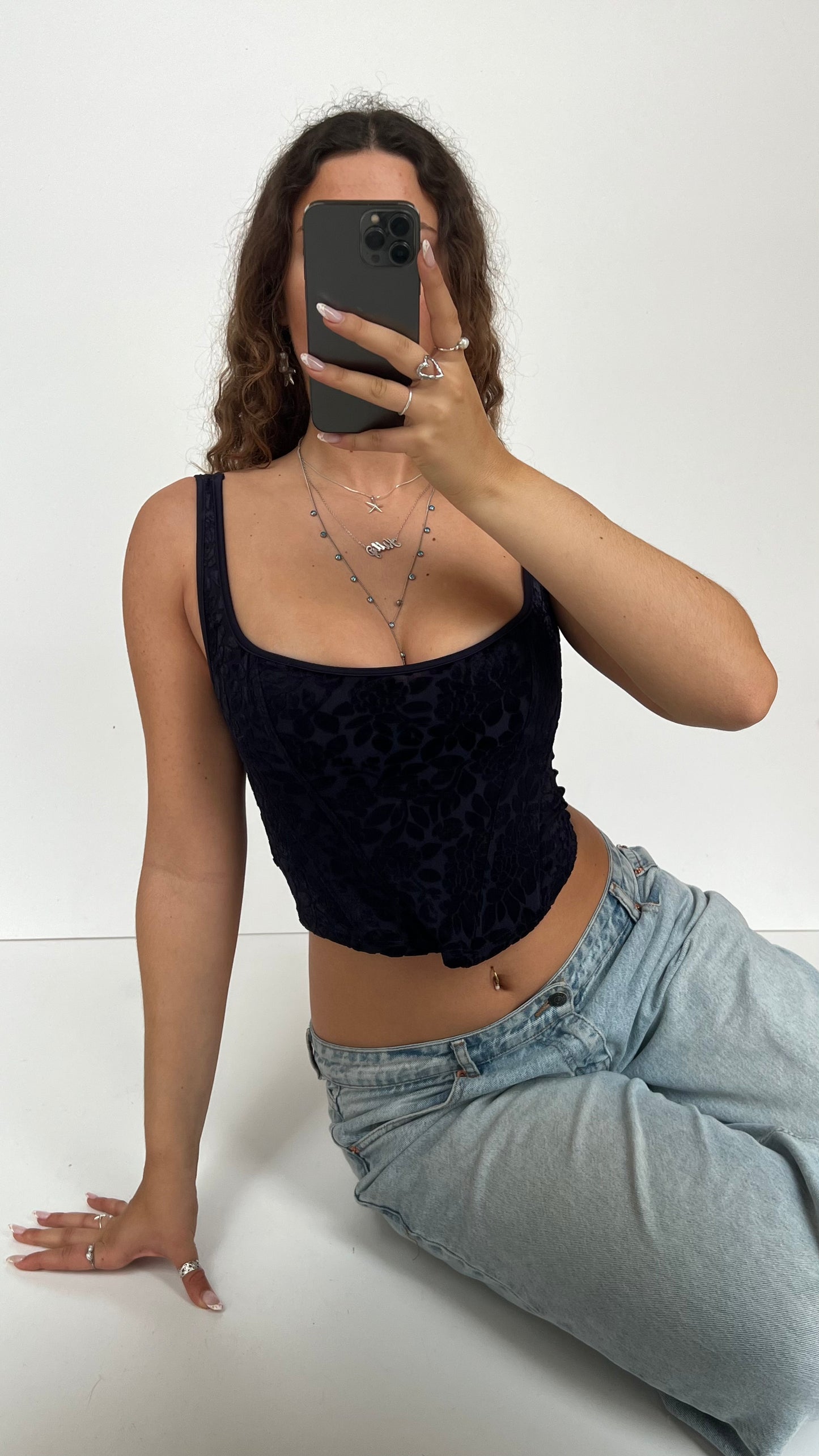 00s purple velvet corset- size M
