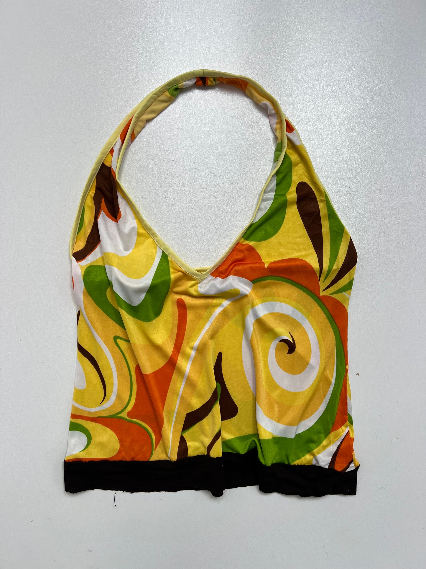 00s orange yellow halter cami- size XS