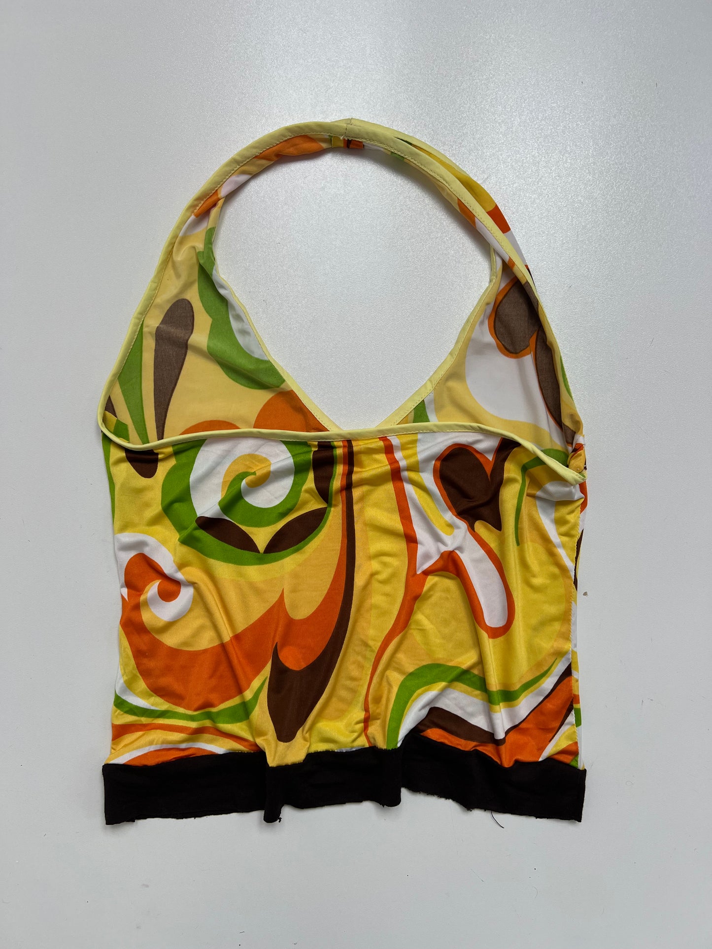 00s orange yellow halter cami- size XS