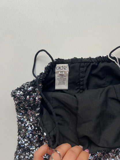 00s black silver sequin cami- size XS