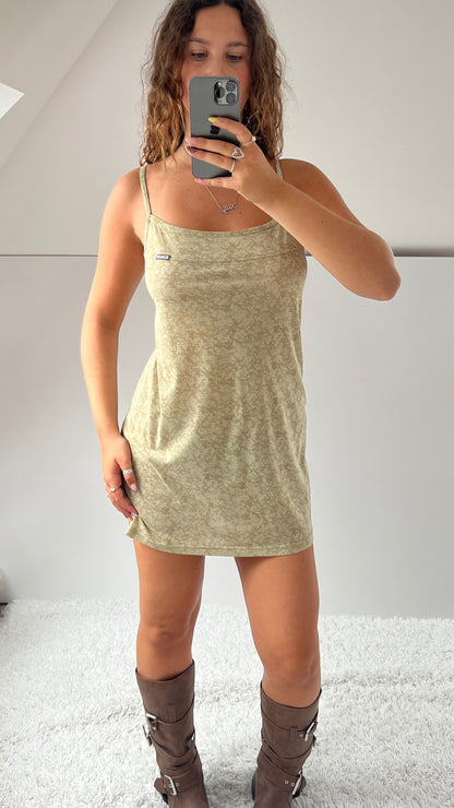 00s green Diesel mini dress- size M