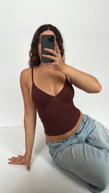 00s brown mesh cami- size S