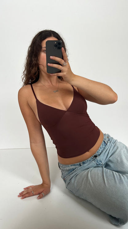 00s brown mesh cami- size S