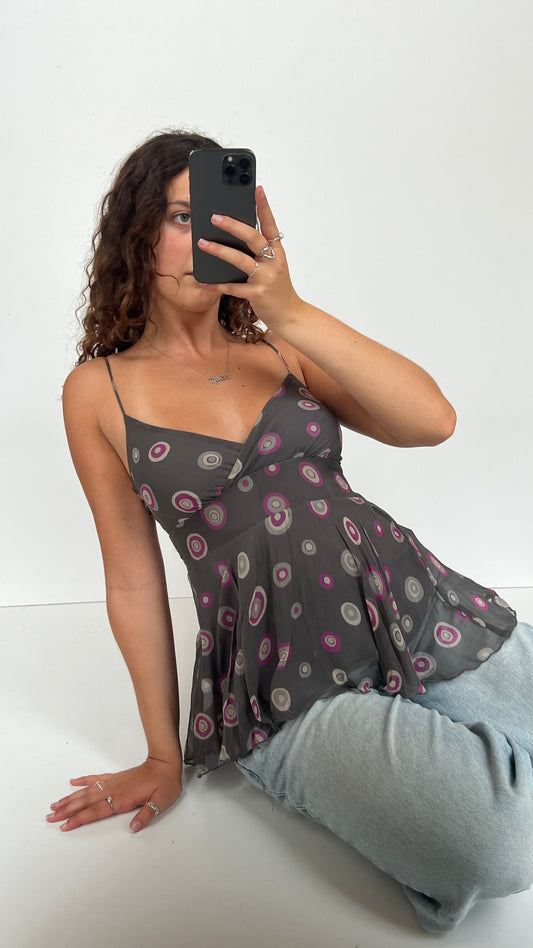 00s grey mesh cami- size M