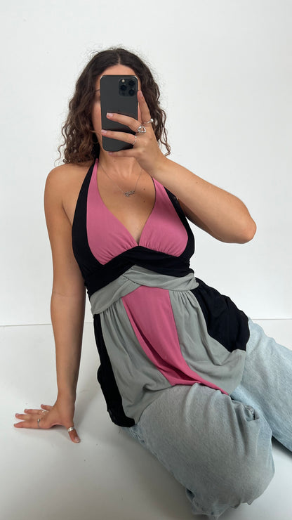 00s black grey pink cami- size L