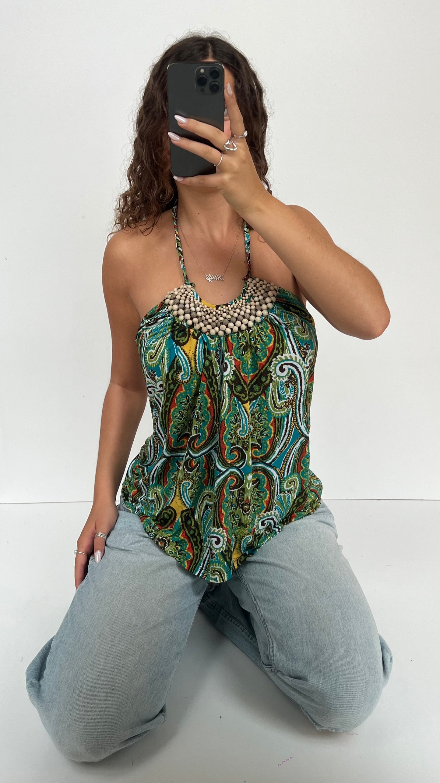 00s green babydoll cami- size L