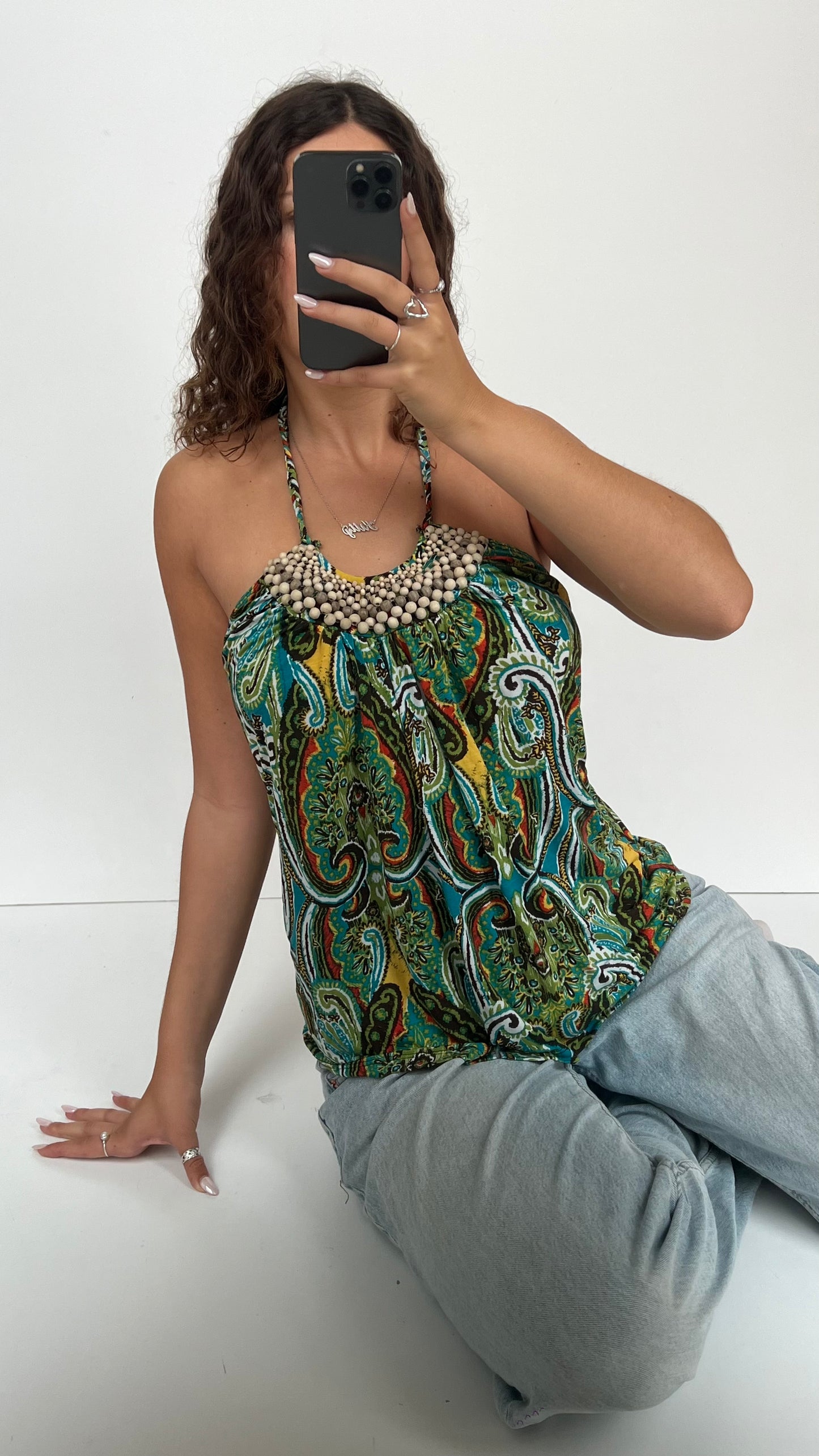 00s green babydoll cami- size L