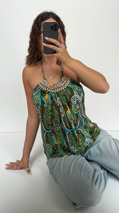 00s green babydoll cami- size L