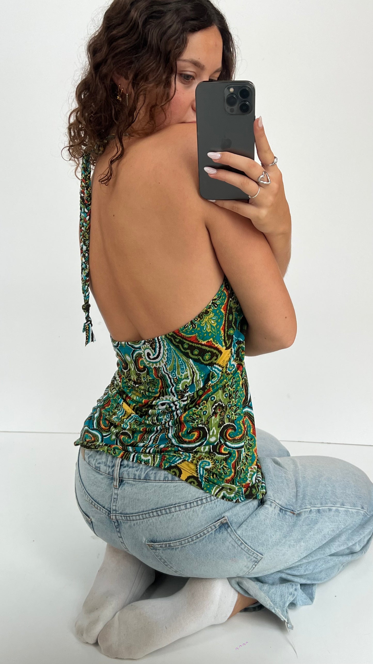 00s green babydoll cami- size L