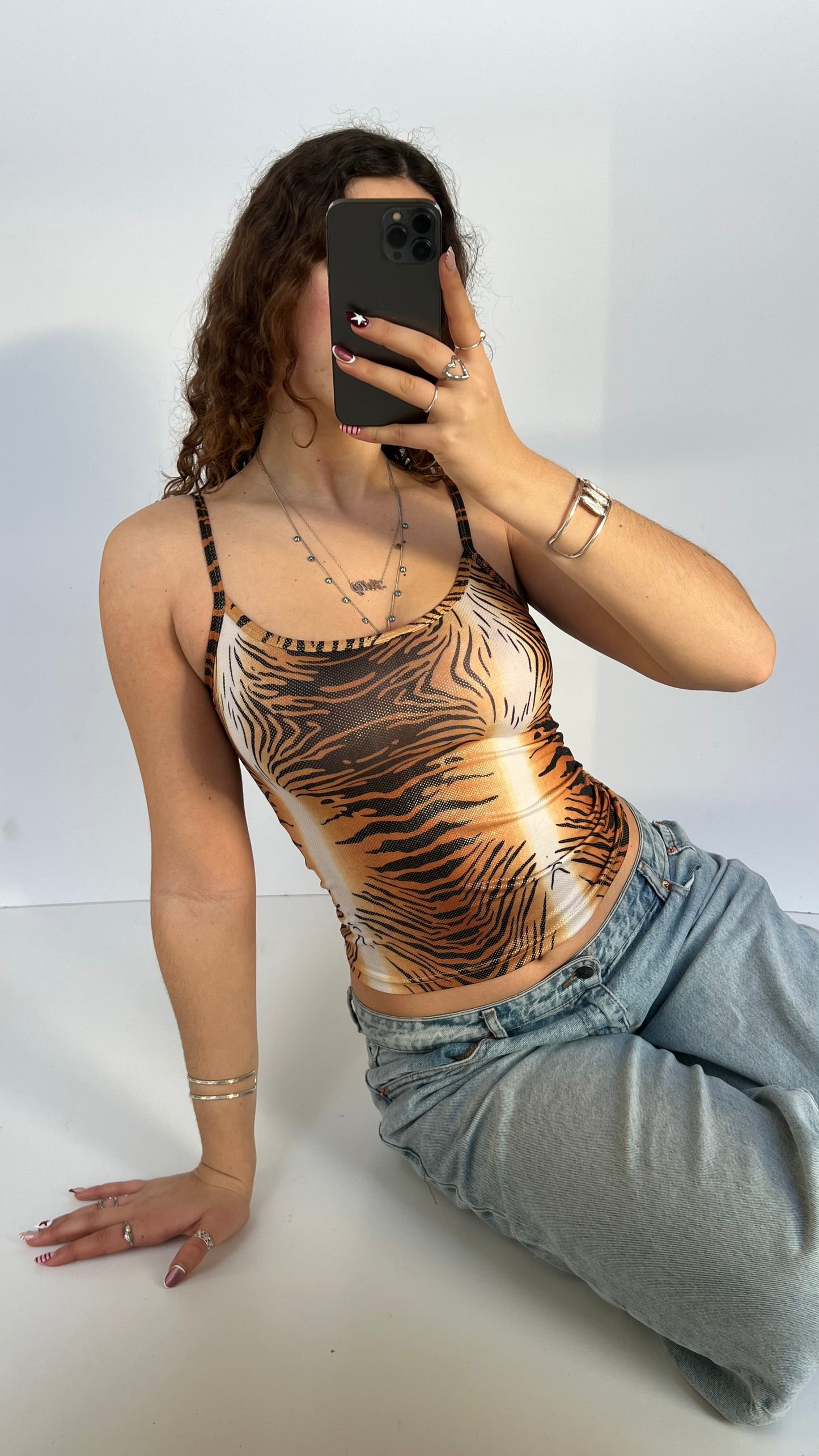 00s tiger print cami- size S