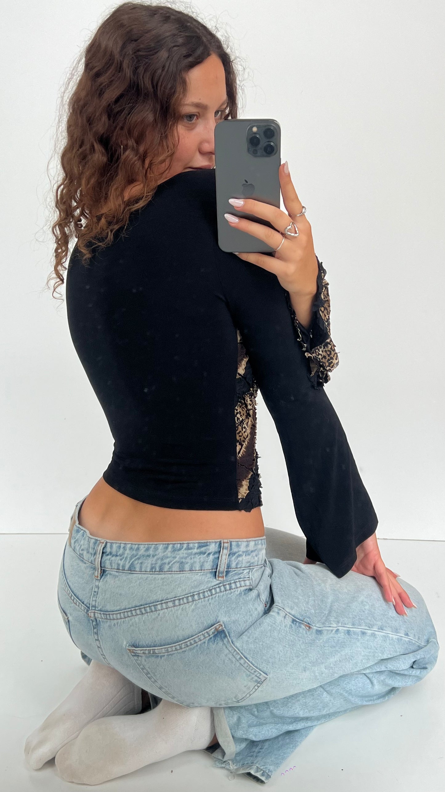 00s animal print long sleeve- size S