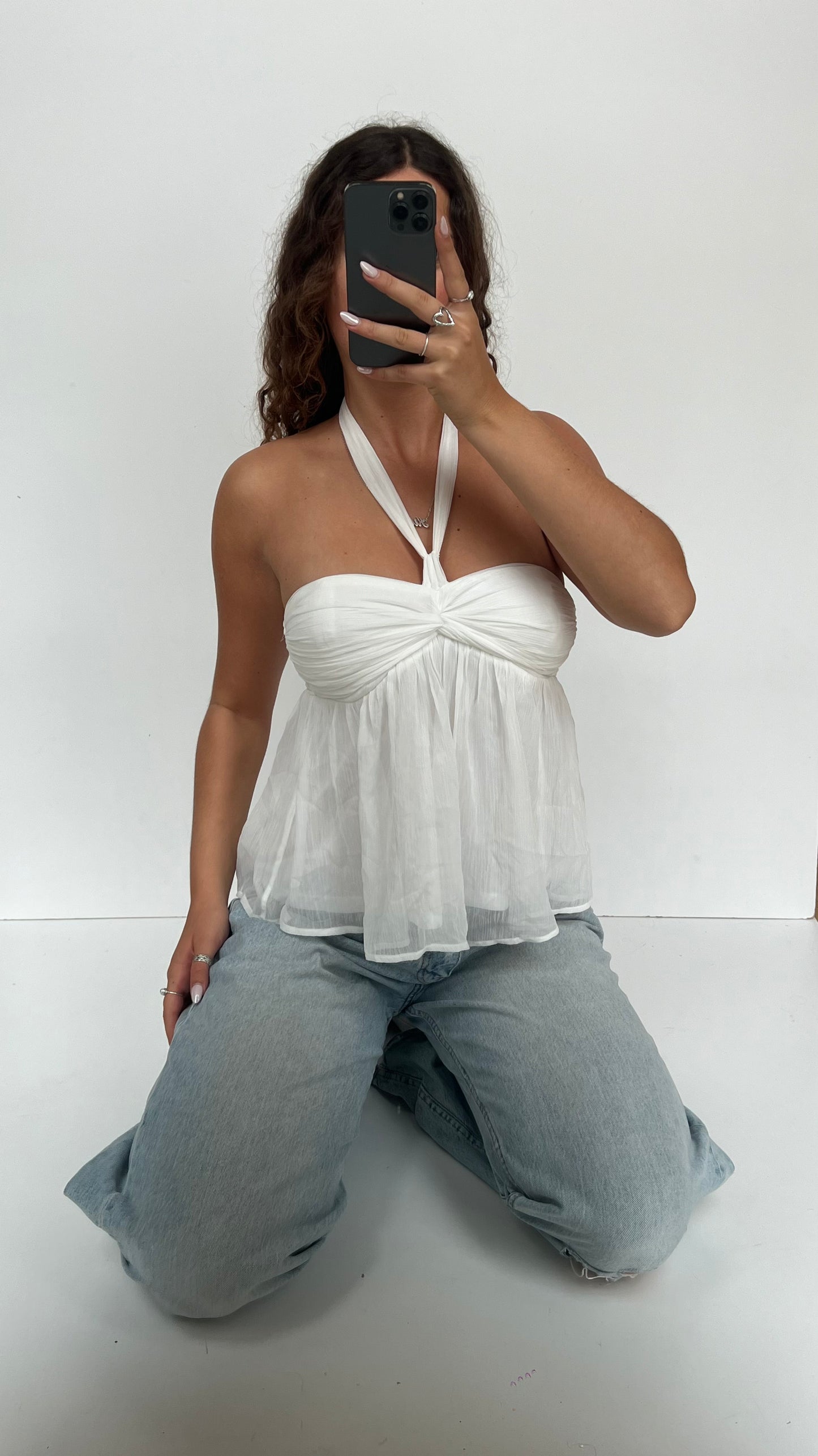 00s white babydoll cami- size XS