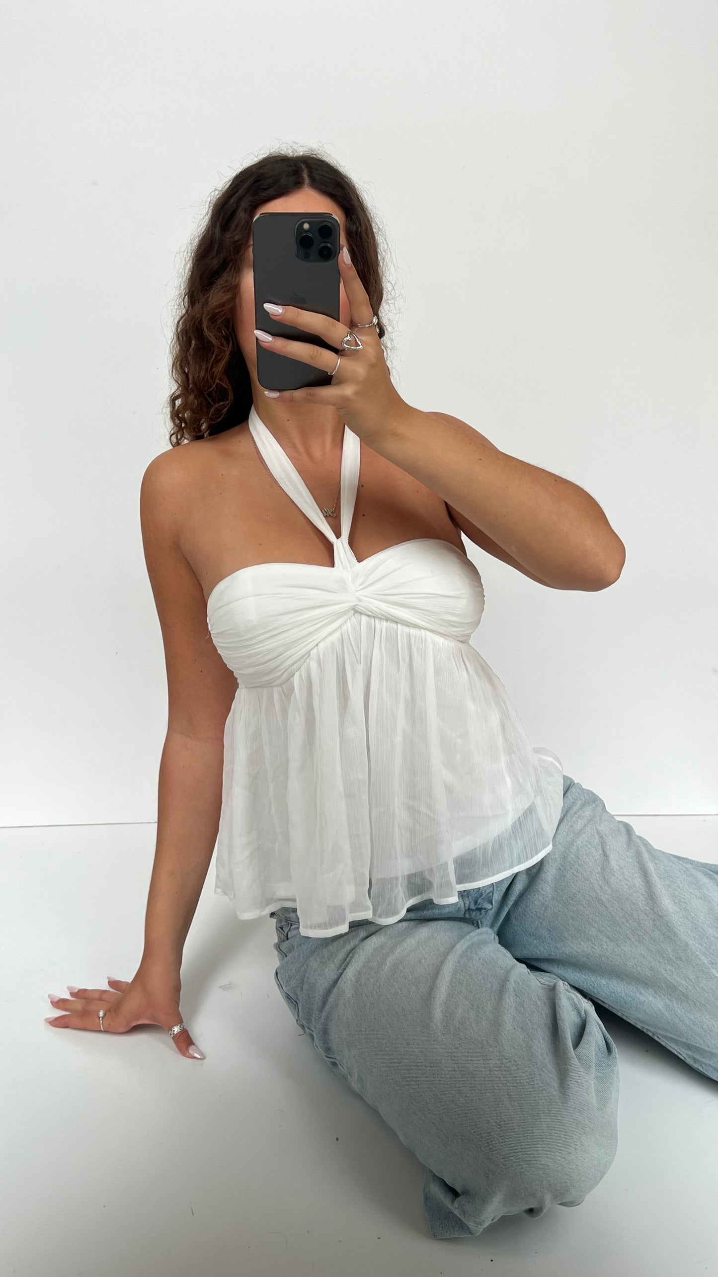 00s white babydoll cami- size XS