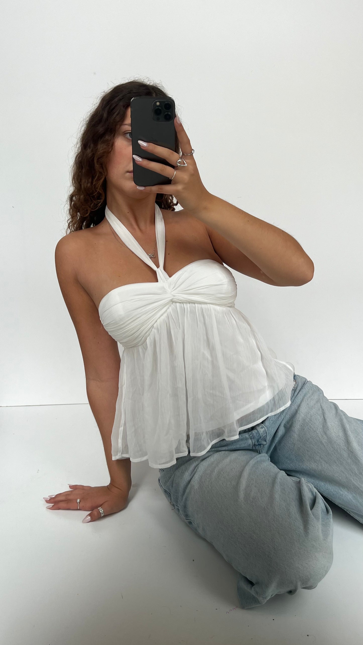 00s white babydoll cami- size XS