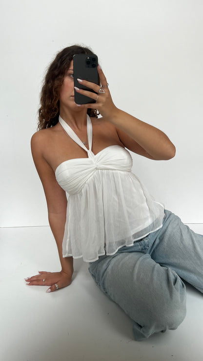 00s white babydoll cami- size XS