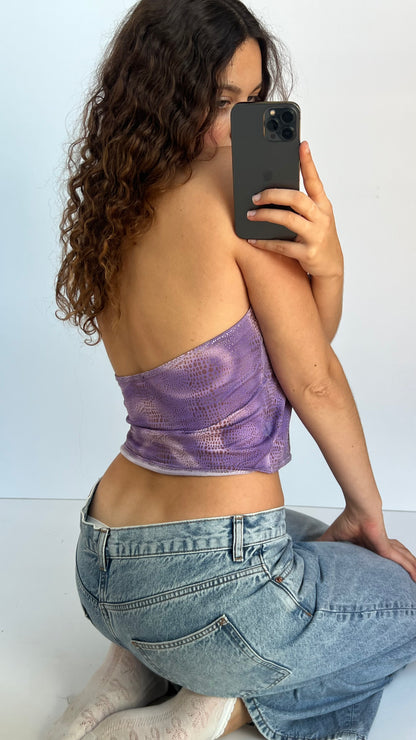 00s purple snakeskin cami- size L