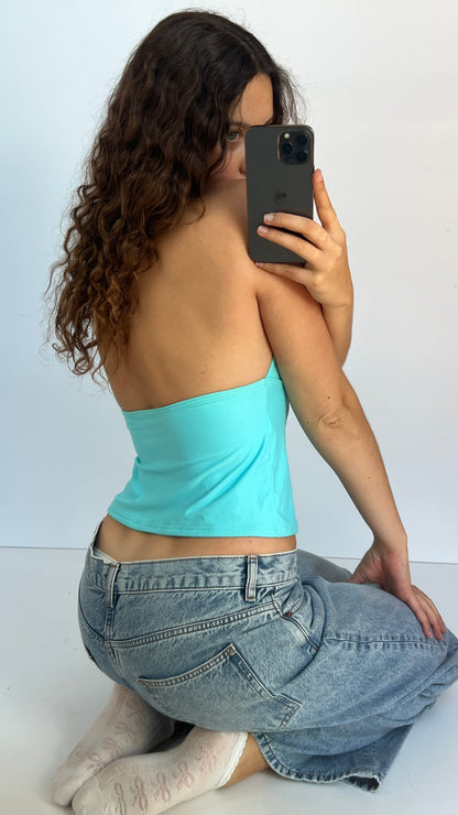 00s teal beaded cami- size M