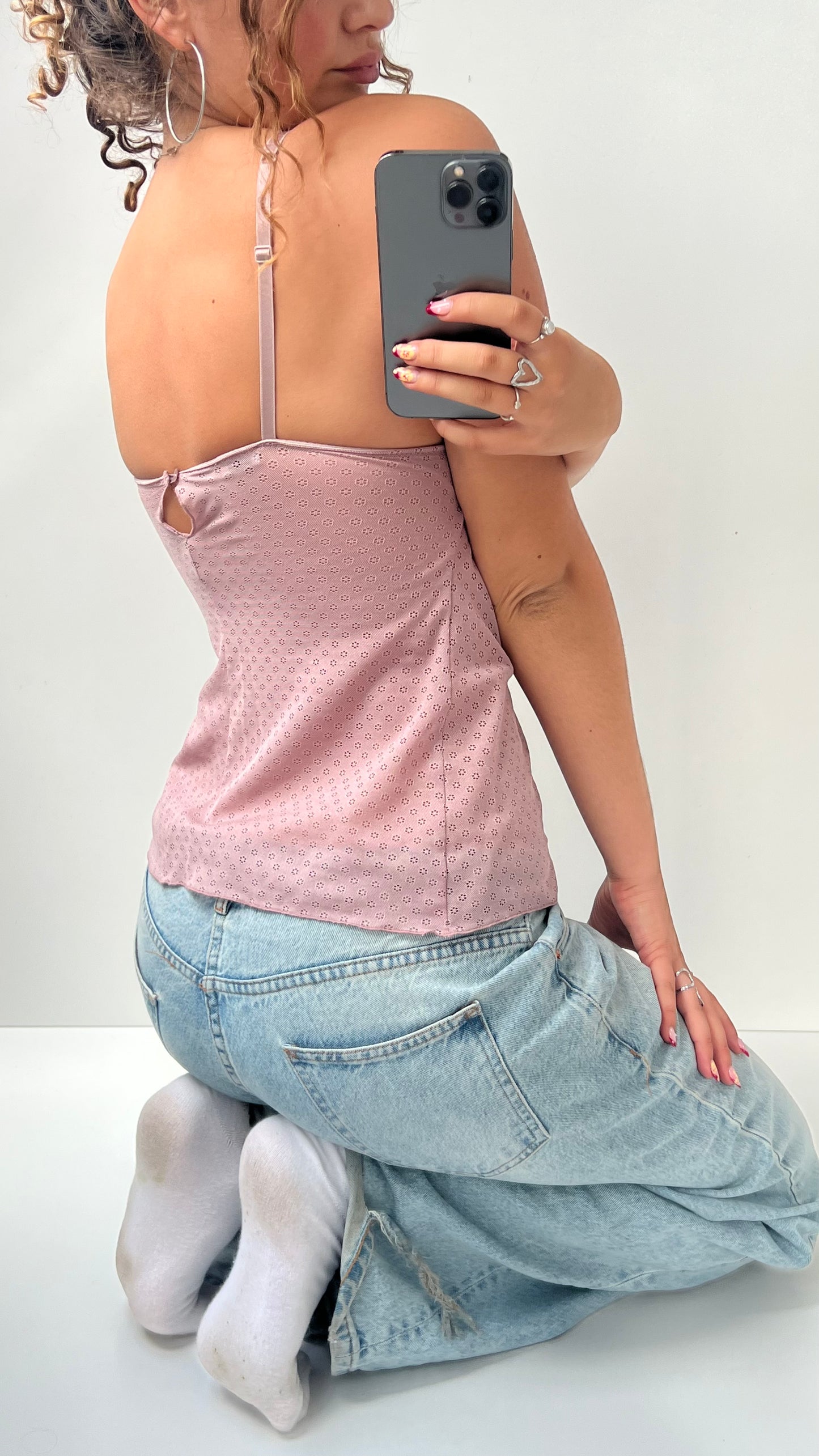 00s purple lace cami- size S