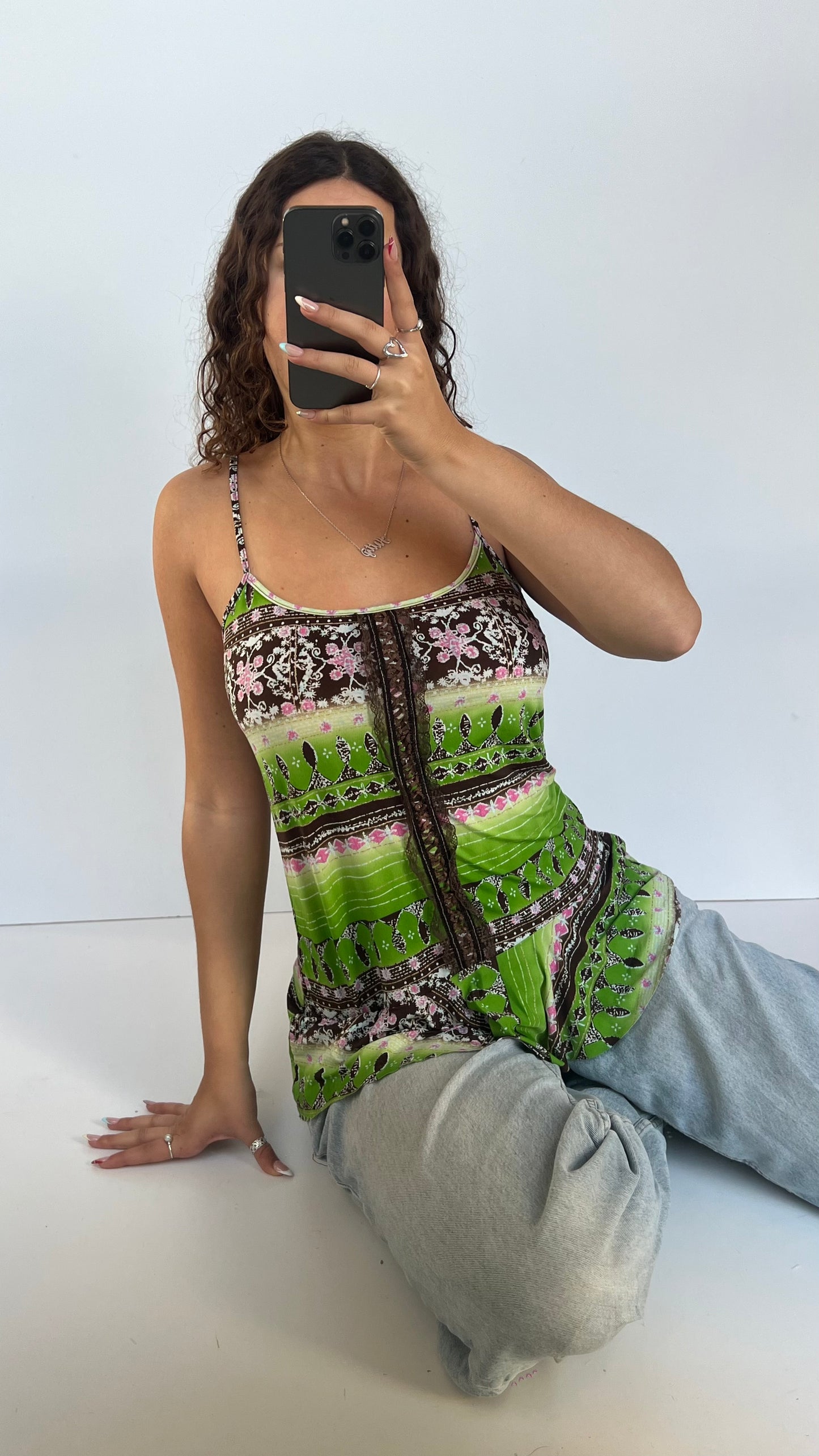 00s green babydoll cami- size XL