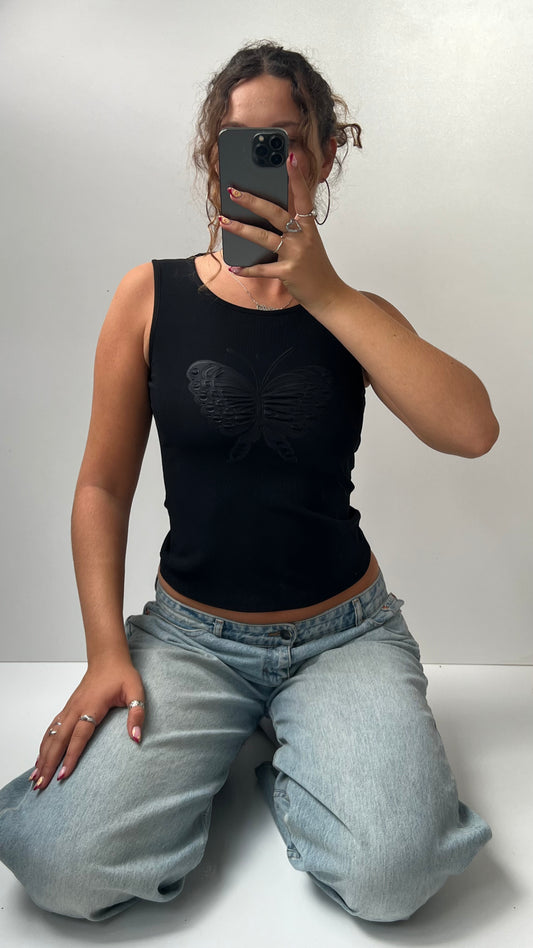00s black butterfly tank- size XS