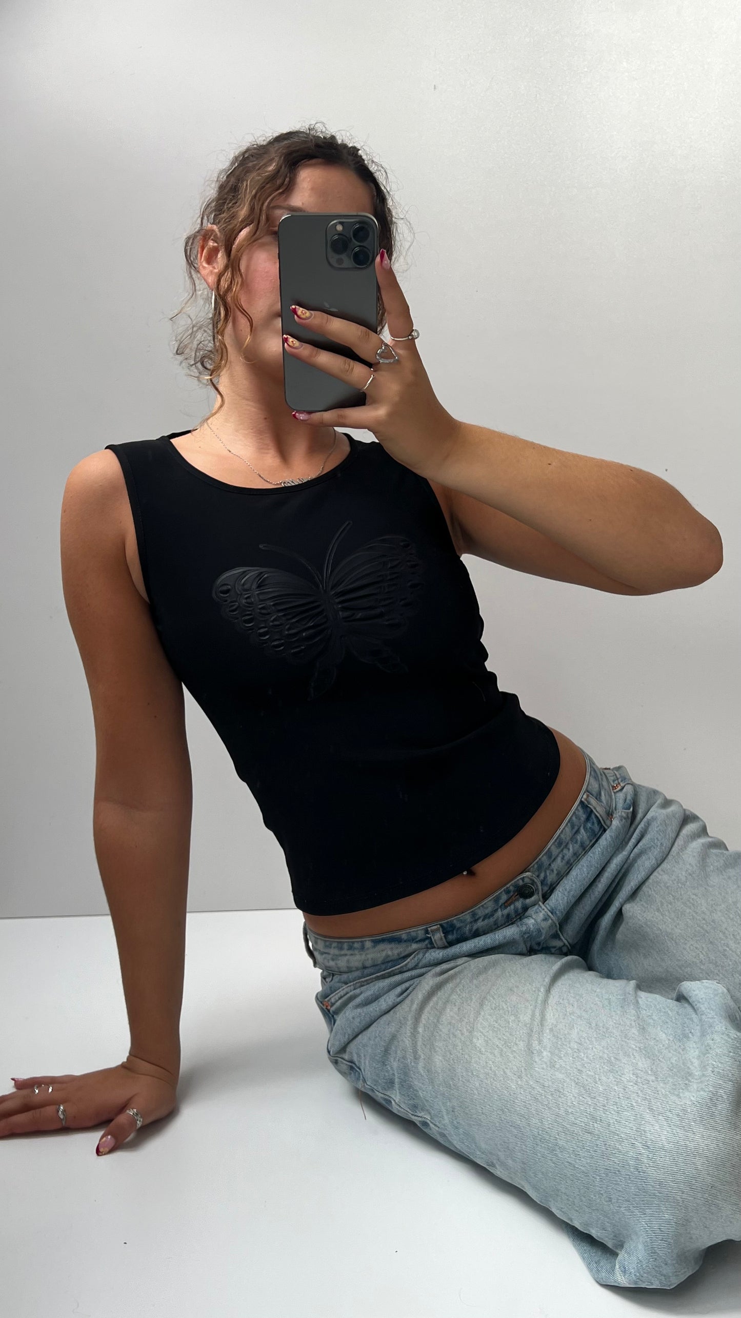 00s black butterfly tank- size XS