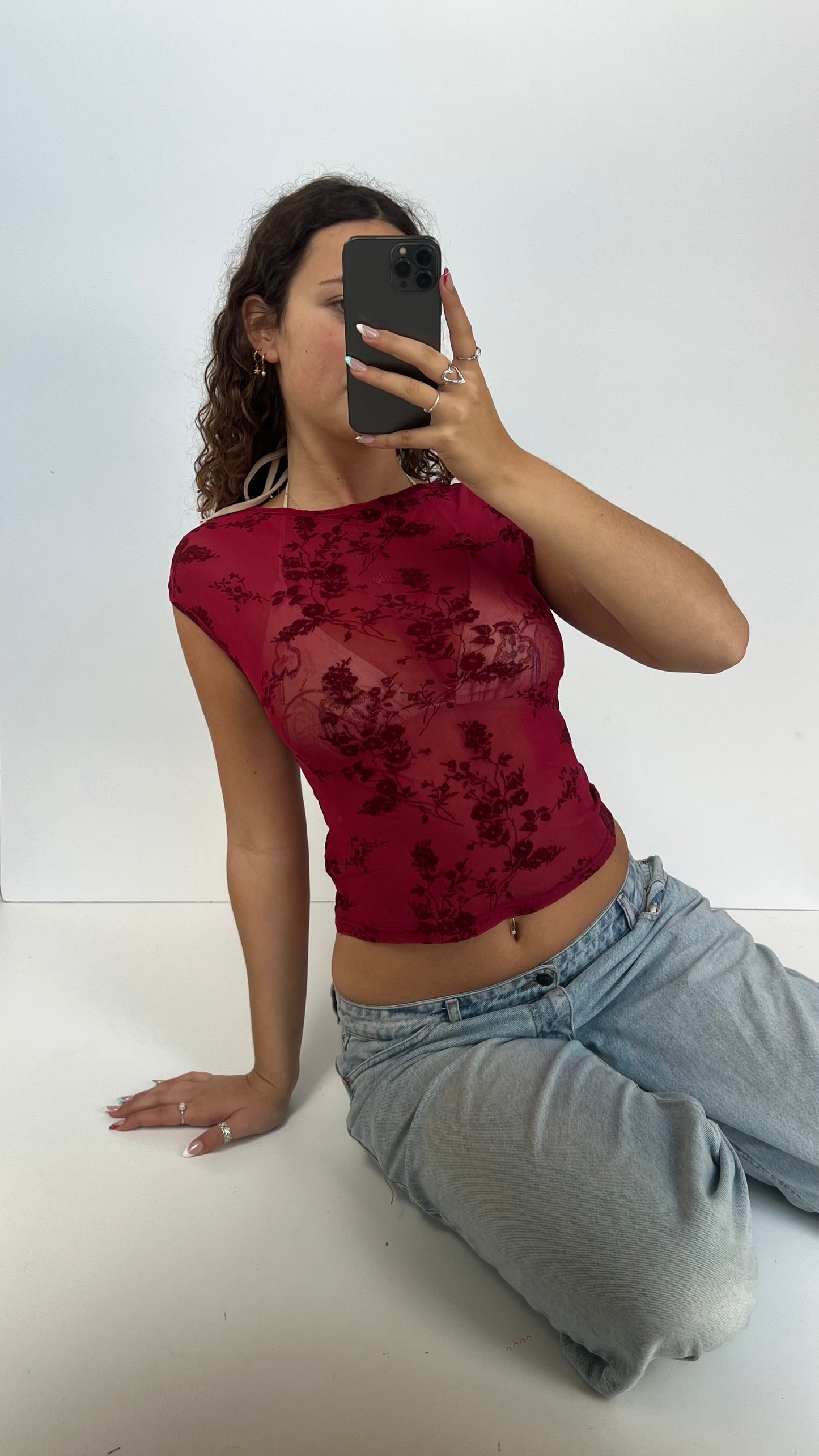 00s red velvet baby tee- size M