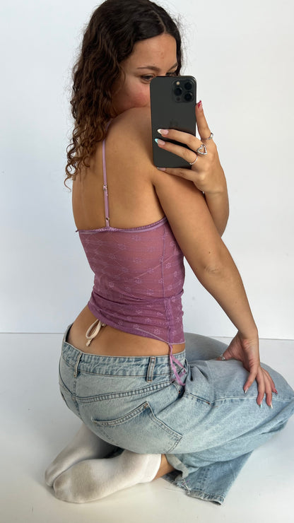 00s purple mesh cami- size S
