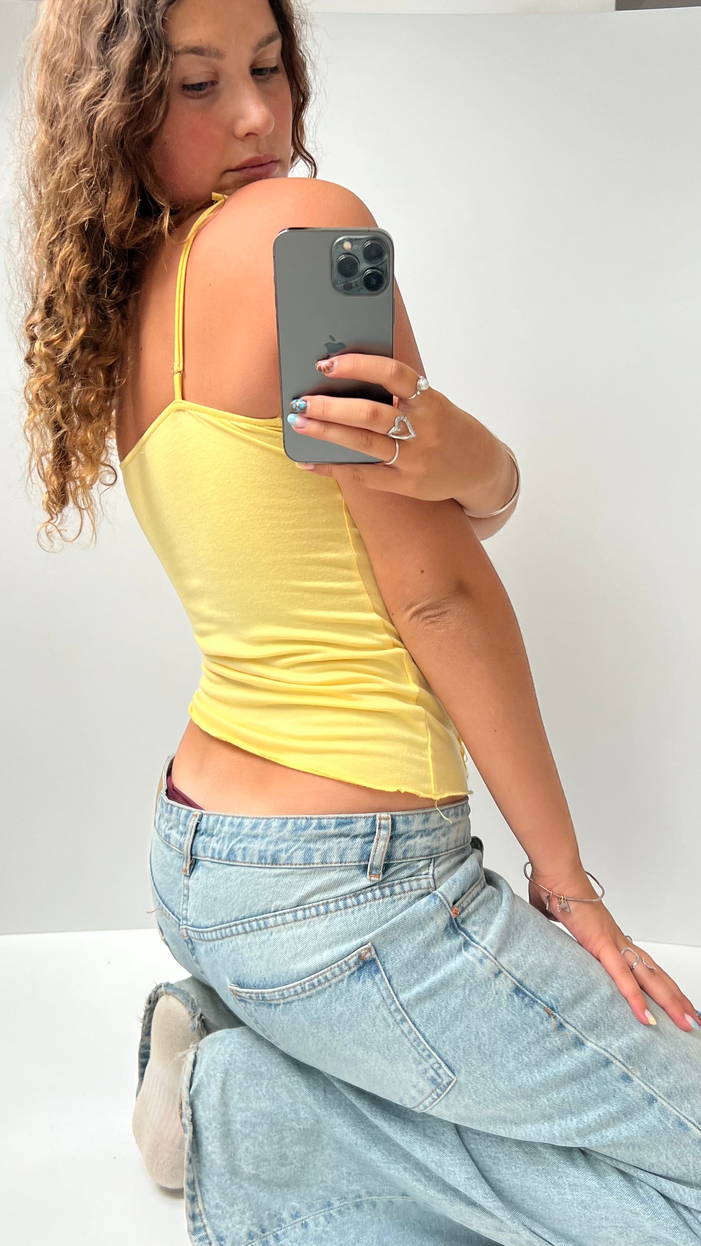 00s yellow lace cami- size S