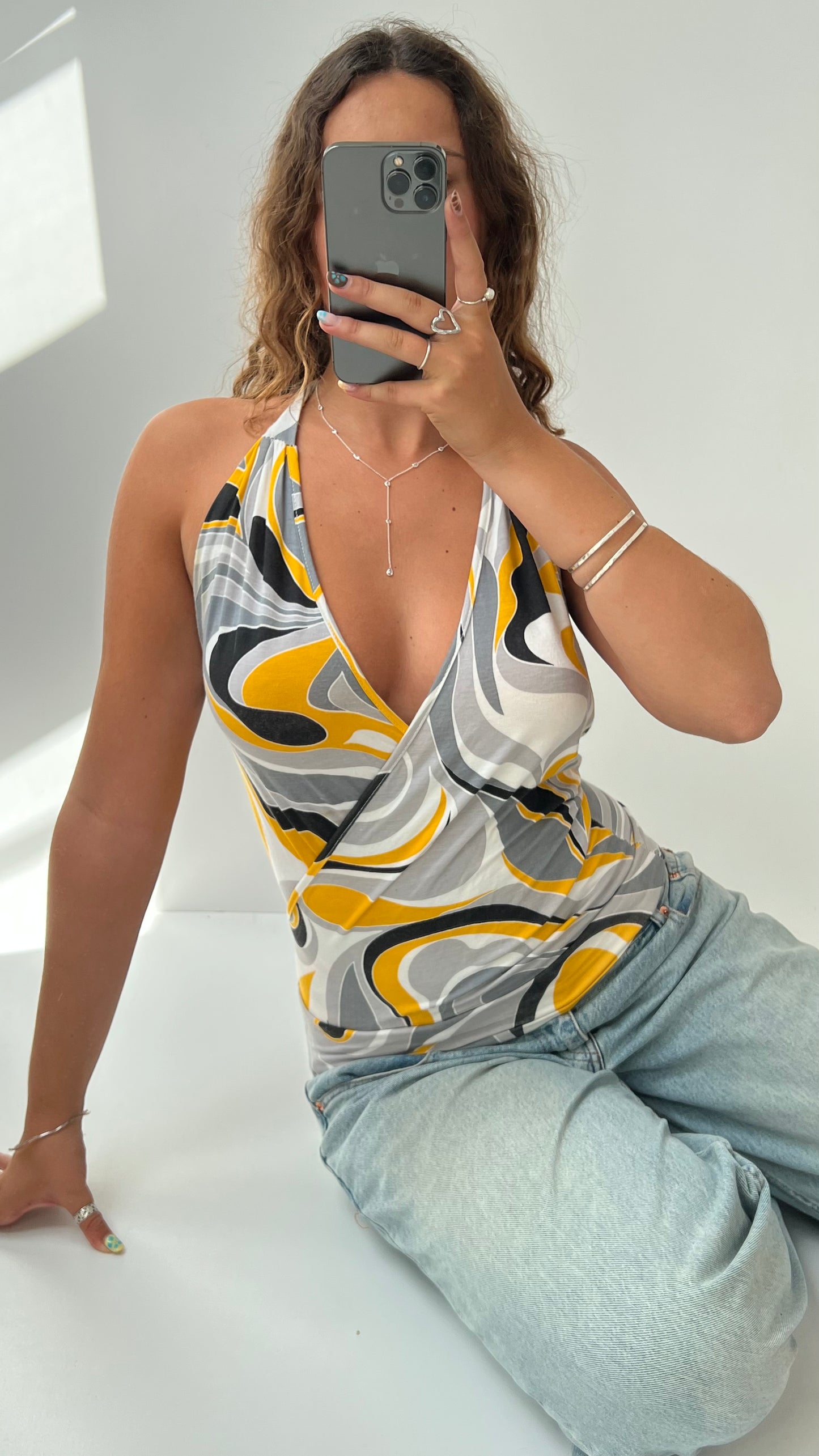 00s yellow halter cami- size S/M