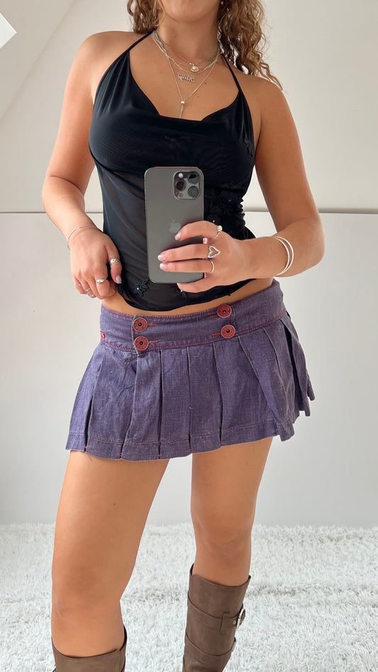 00s purple Miss Sixty mini skirt- size M