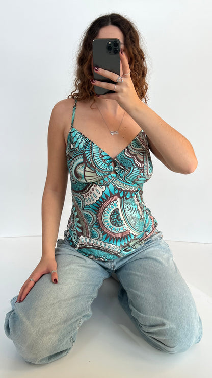 00s brown blue cami- size M
