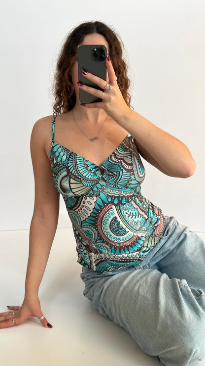 00s brown blue cami- size M