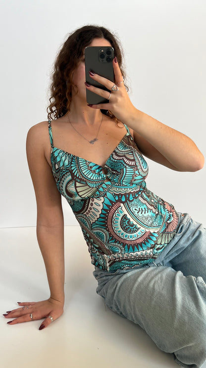 00s brown blue cami- size M