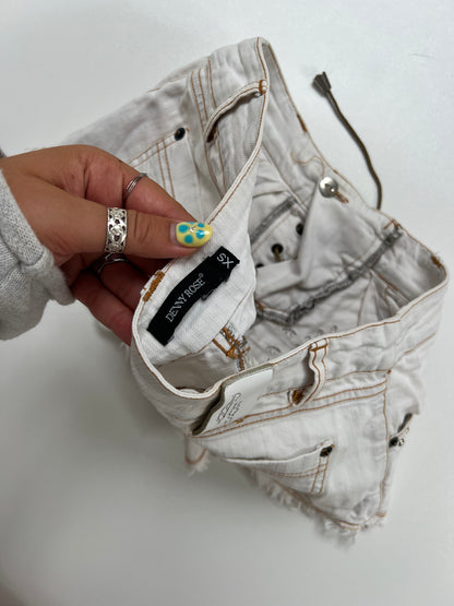 00s white micro shorts- size XS
