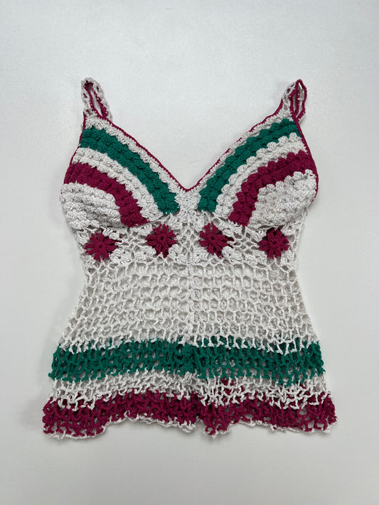 00s white crochet cami- size XS