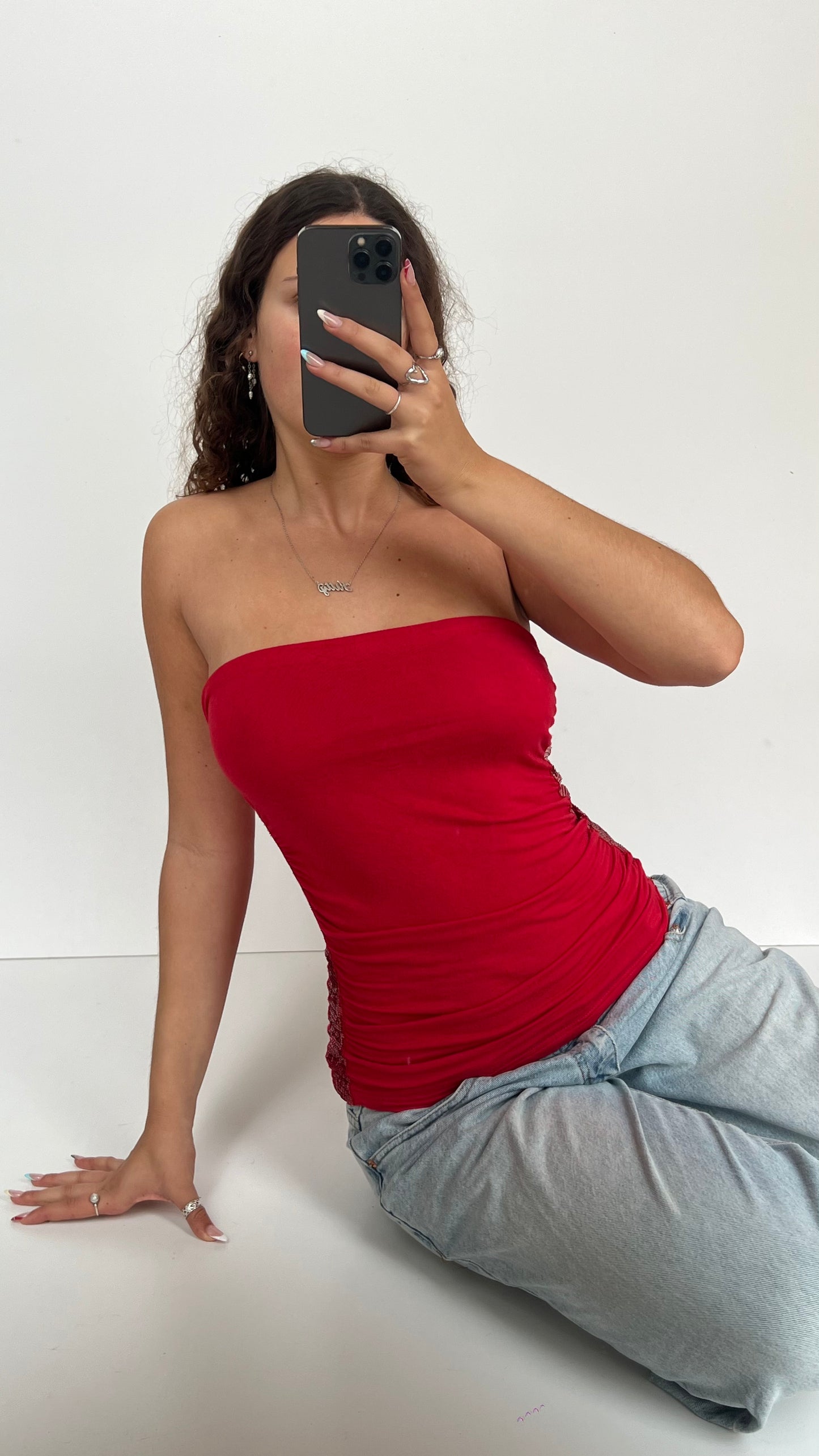 00s pink sequin top- size M