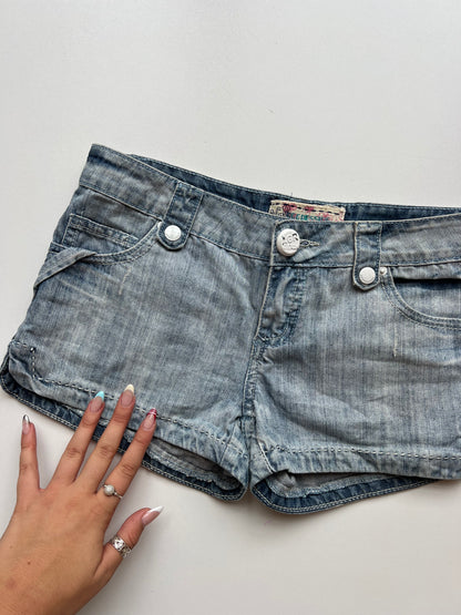 00s denim mini shorts- size S