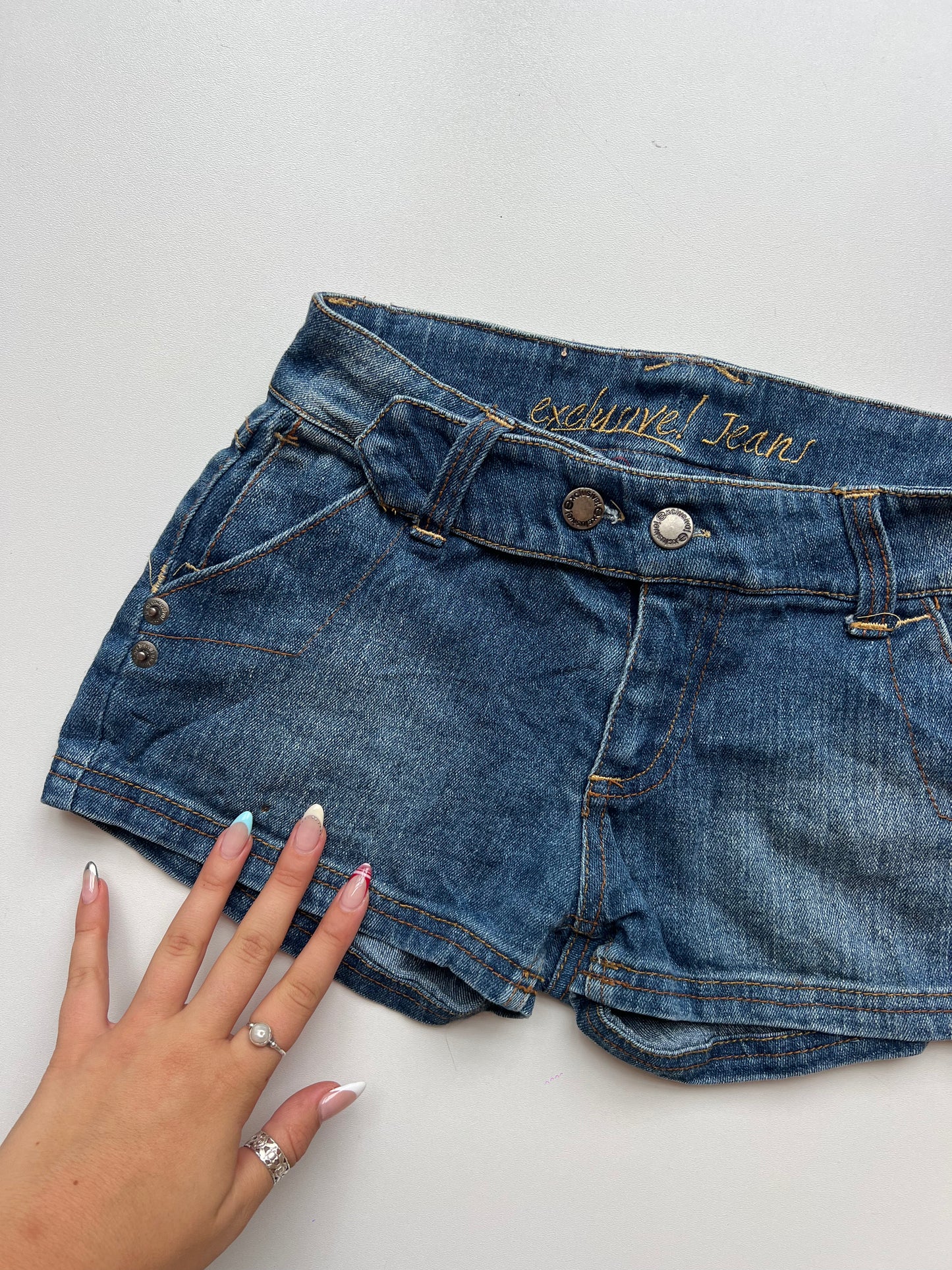 00s denim micro shorts- size XS