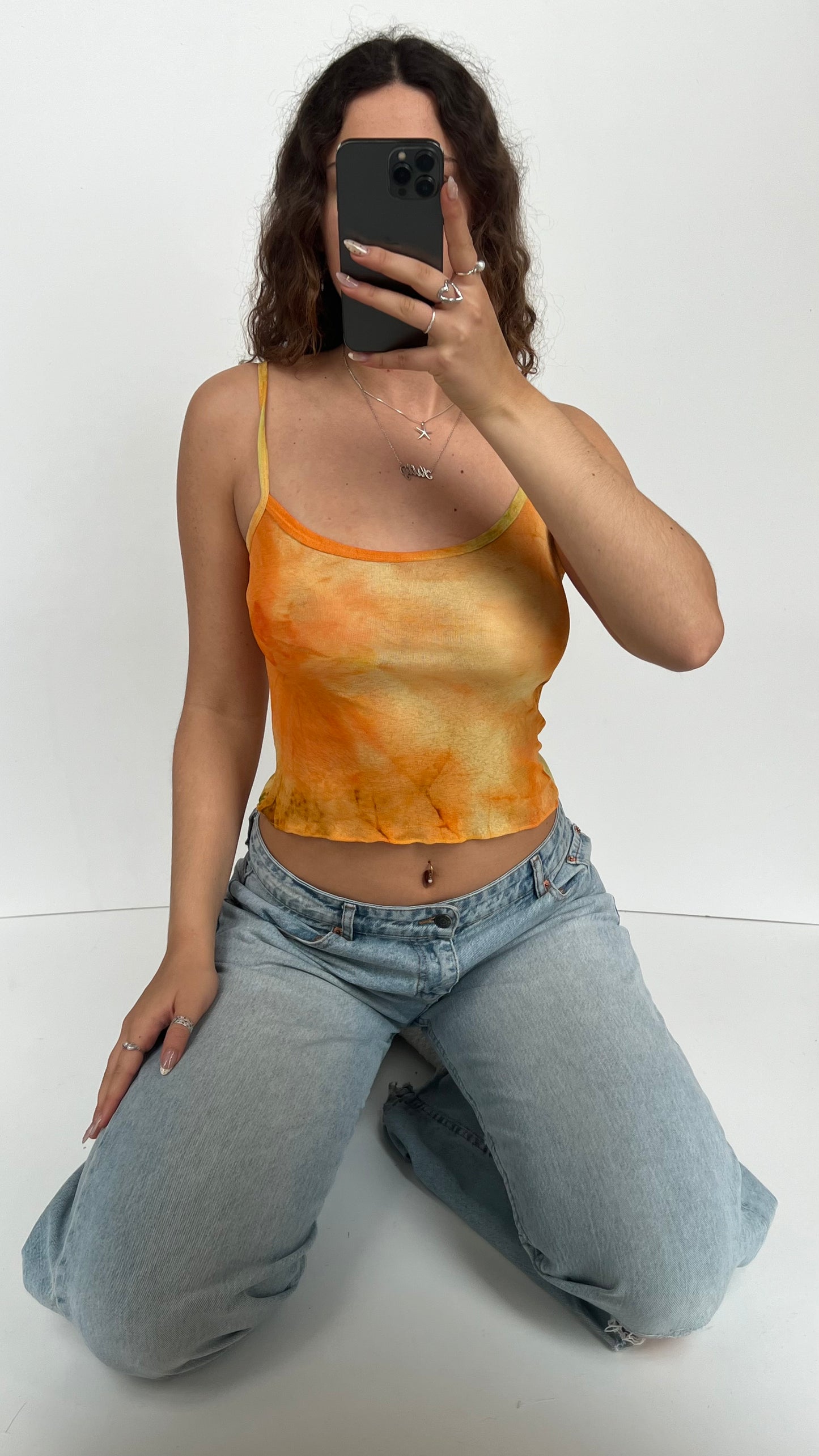 00s mesh orange cami- size S