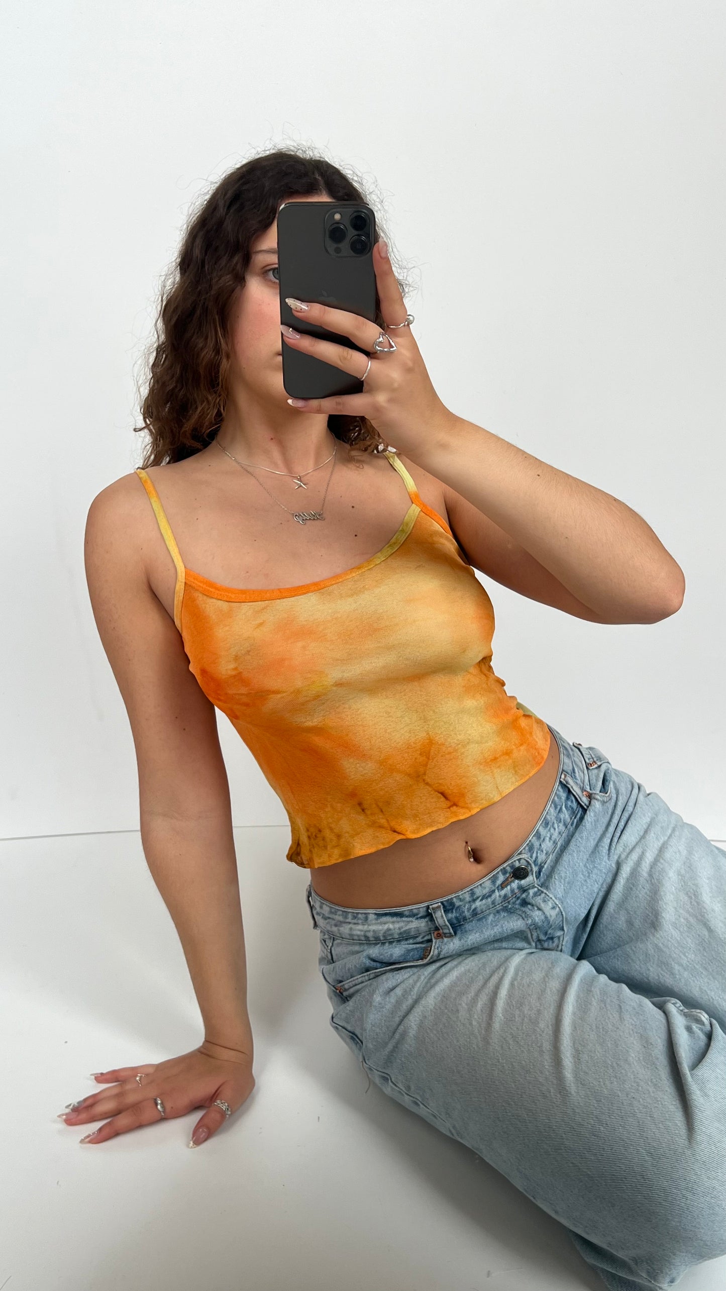 00s mesh orange cami- size S