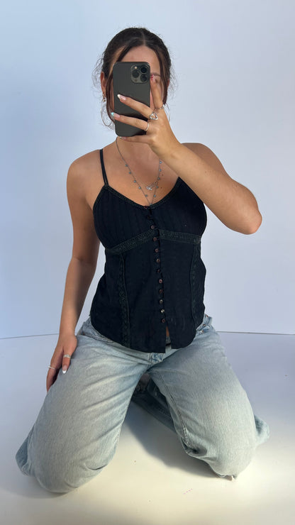 00s black cotton cami- size S/M
