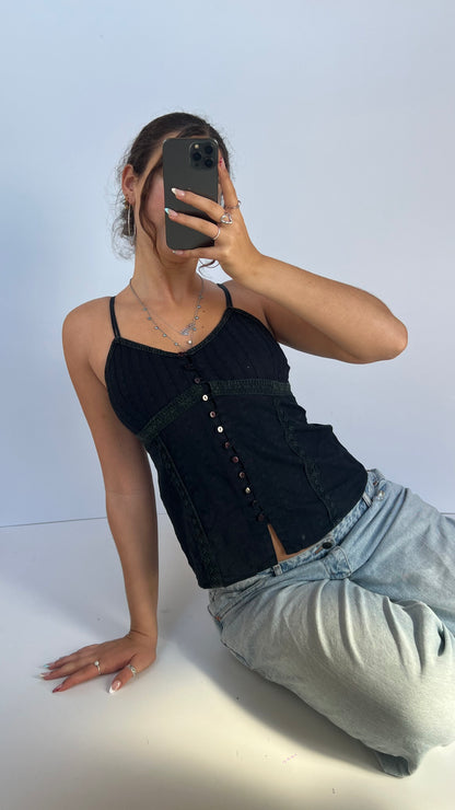 00s black cotton cami- size S/M