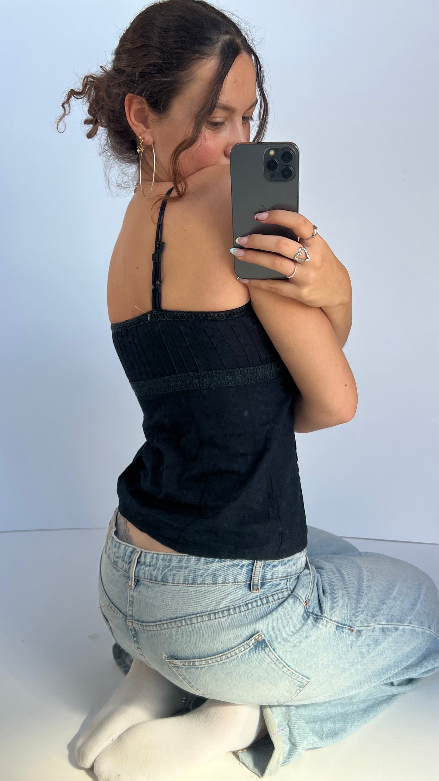 00s black cotton cami- size S/M