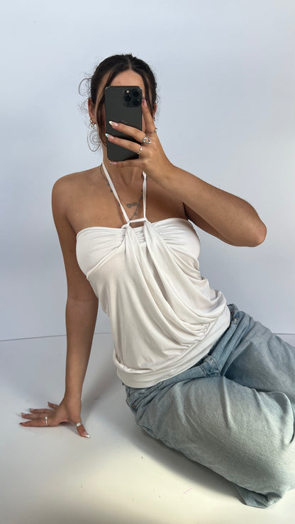 00s white babydoll cami- size M