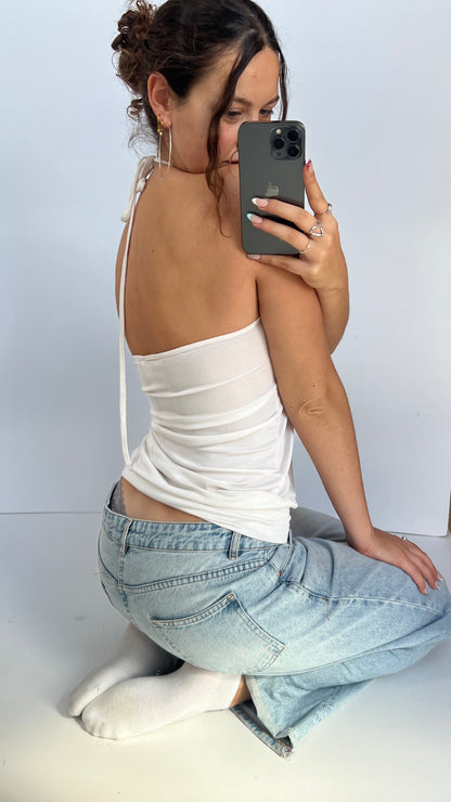 00s white babydoll cami- size M
