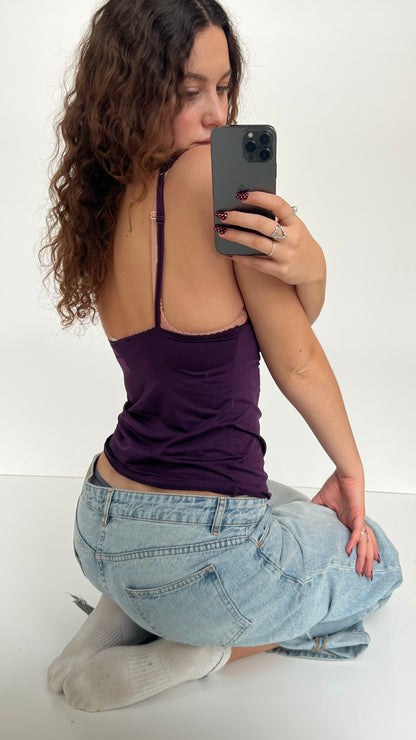00s purple lace cami- size S