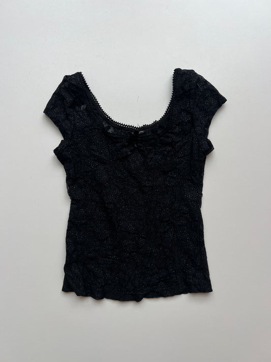 00s black mesh cami- size XS