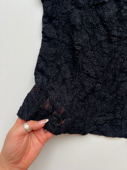 00s black mesh cami- size XS
