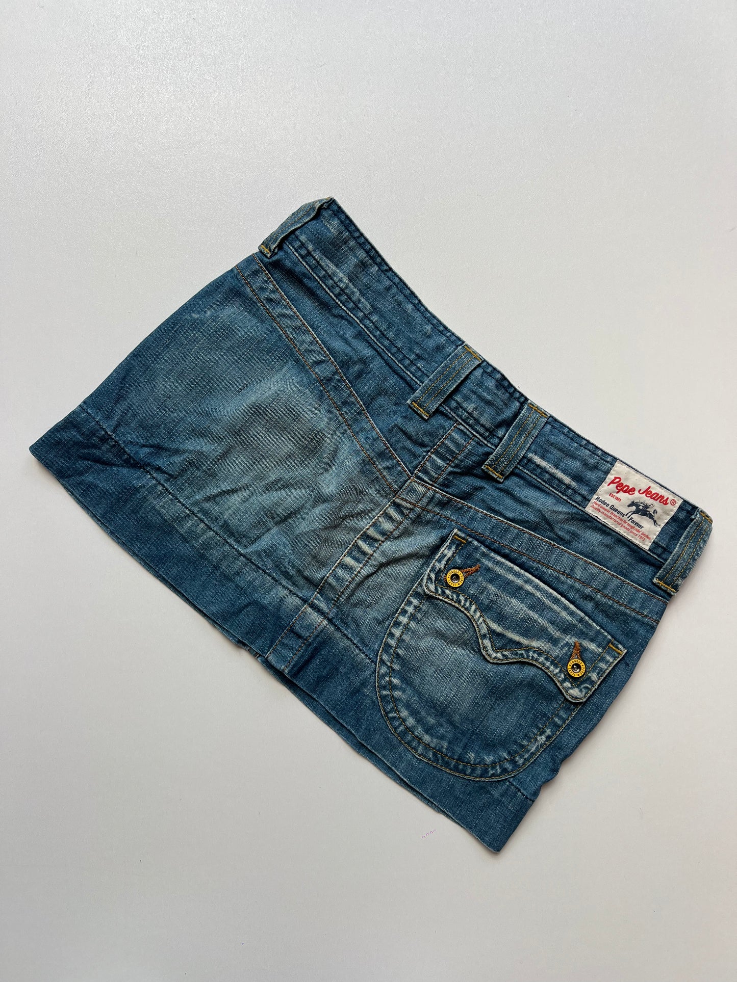 00s denim mini skirt- size S